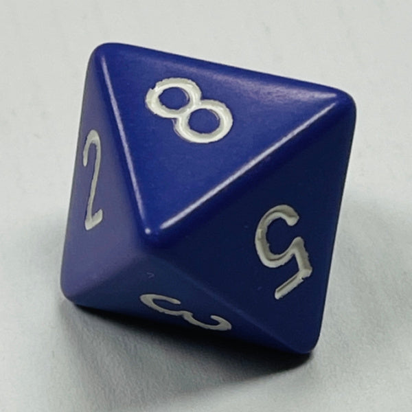 D8 Opaque Dice Purple w/White #s (x 5)