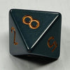 D8 Opaque Dice Dk Grey w/Gold #s (x 5)