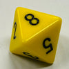 D8 Opaque Dice Yellow w/Black #s (x 5)