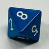 D8 Opaque Dice Blue w/White #s (x 5)