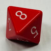 D8 Opaque Dice Red w/White #s (x 5)
