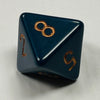 D8 Opaque Dice Dk Blue w/Gold #s (x 5)