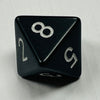 D8 Opaque Dice Black w/White #s (x 5)