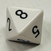D8 Opaque Dice White w/Black #s (x 5)