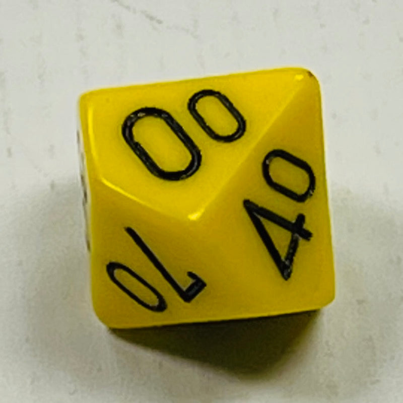 10 Sided (Tens) Die Orange w/Black Numbers (x 5)
