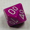 10 Sided (Tens) Die Lt Purple w/White Numbers (x5)