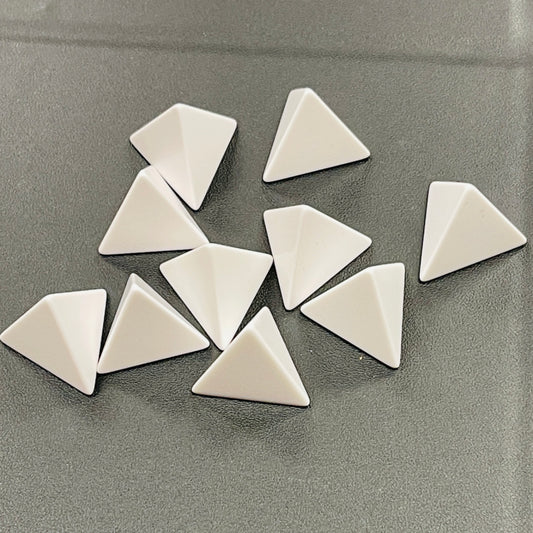 D4 (16mm) Dice-White Opaque Blank (10/Bag)