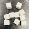 D6 (16mm) Dice-White Opaque Blank (10/Bag)