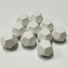 D12 (16mm) Dice-White Opaque Blank (10/Bag)