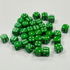 Opaque 12mm Dice w/ Rounded Corners Green w/White Pips (36 Pk)