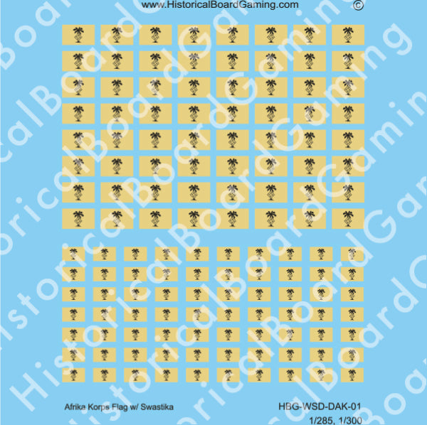 Afrika Korps Flag w/ Swastika (Decal Sheet)