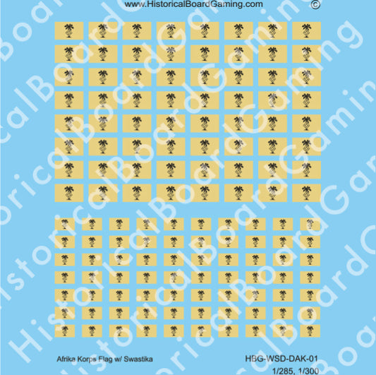 Afrika Korps Flag w/ Swastika (Decal Sheet)