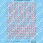 Afrika Korps Tank Turret Numbers (Red) (Decal Sheet)
