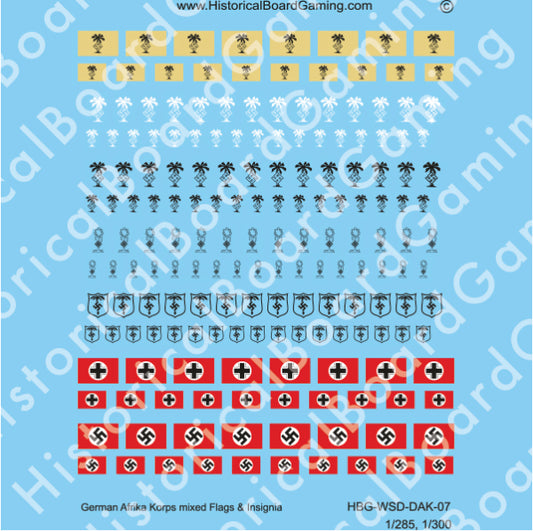 Afrika Korps Mixed Flags and Insignia (Decal Sheet)