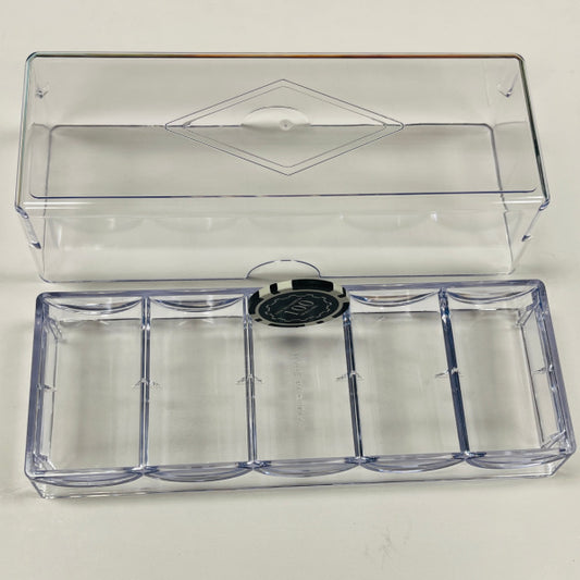 Clear Acrylic Poker Chip Rack with Cover