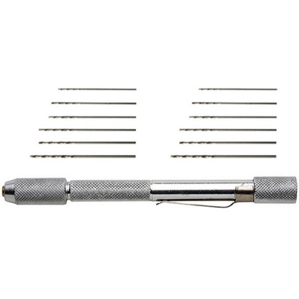 Mini Pin Vise w/12 Assorted Drills