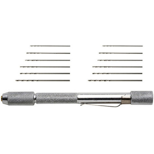 Mini Pin Vise w/12 Assorted Drills