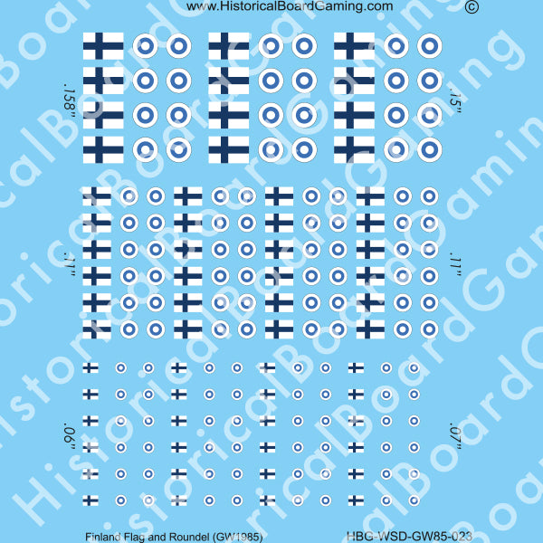 Decal Sheet, Finland GW-1985