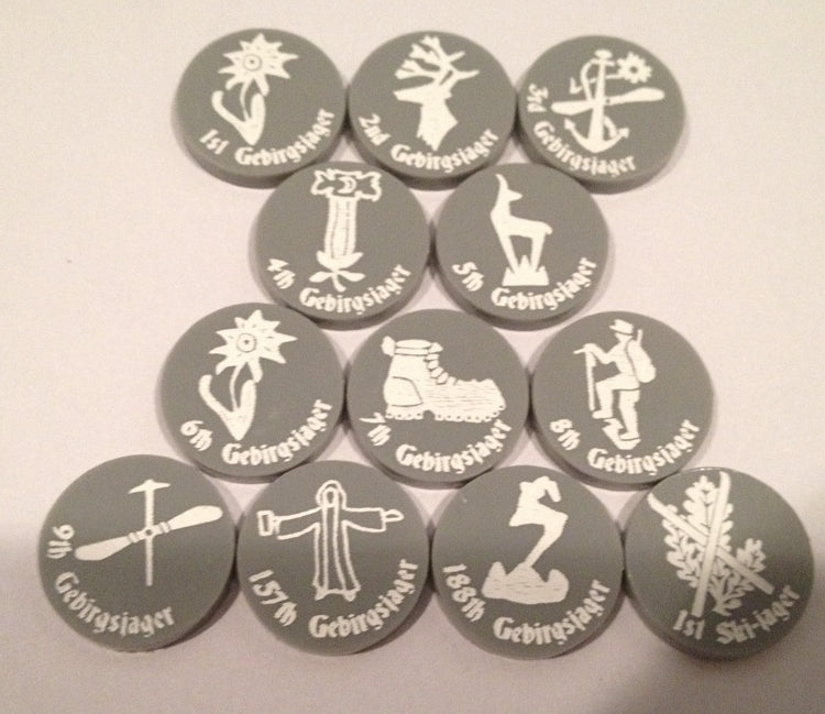 German Gebirgsjager Division Marker Set (Acrylic) (12/set)