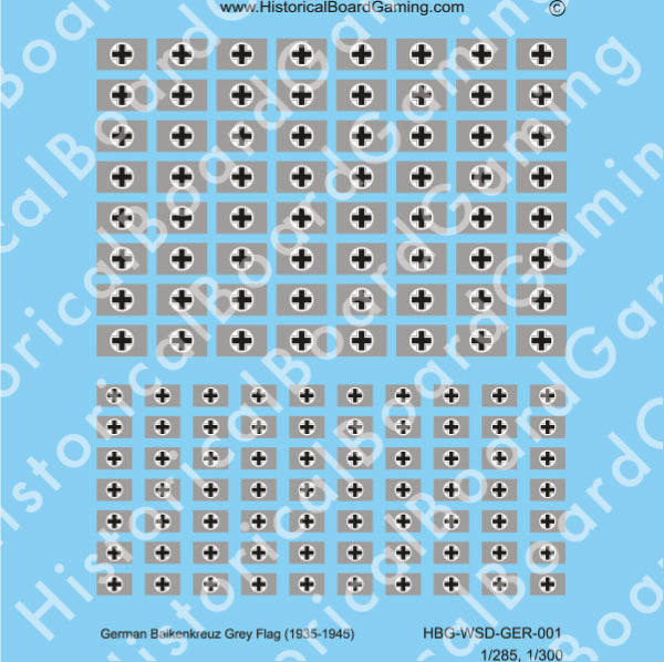 German Balkenkreuz Grey Flag (1935-45) (Decal Sheet)