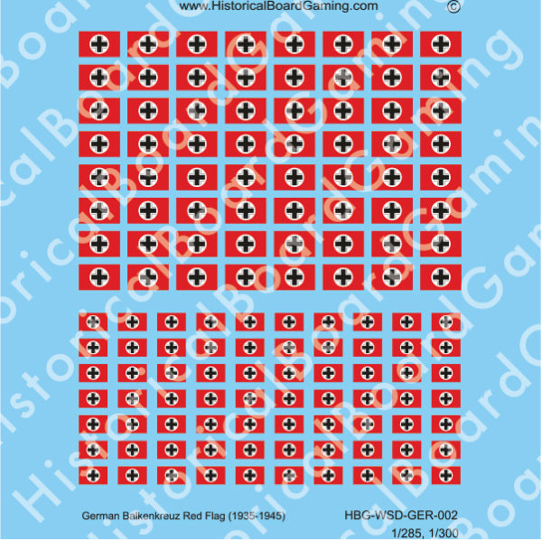 German Balkenkreuz Red Flag (1935-45) (Decal Sheet)