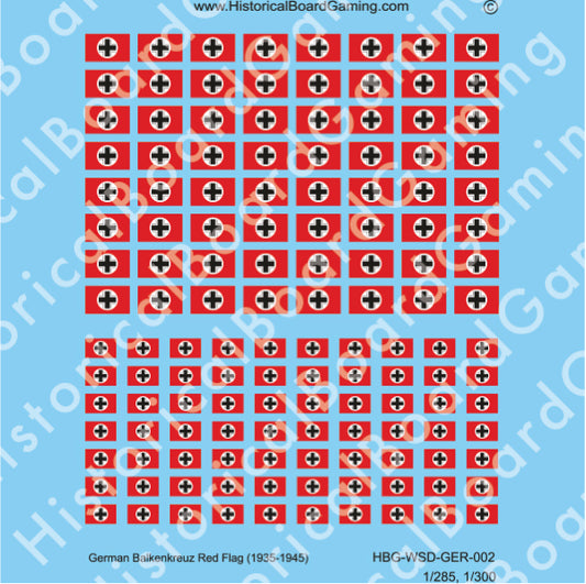 German Balkenkreuz Red Flag (1935-45) (Decal Sheet)