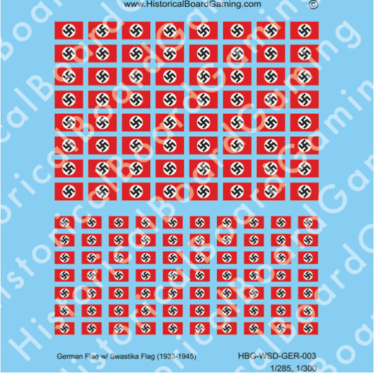 German Flag w/ Swastika (1933-45) (Decal Sheet)