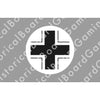 HBG Battle Labels-Germany Balken Cross Flag, Grey (1933-1945)