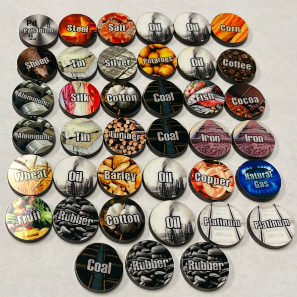 Resources Marker Set (GW1936 Expansion) 39/set