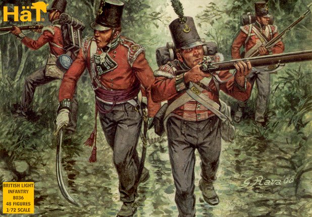 1/72 Napoleonic British Light Infantry (48) (HaT)
