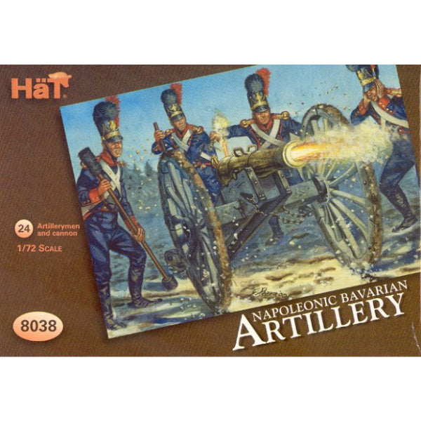 1/72 Napoleonic Bavarian Artillery (24, 4 Guns) (HaT)