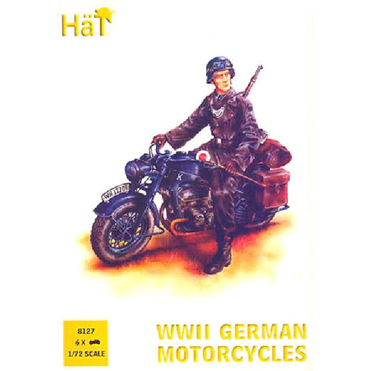 1/72 WWII German Motorcycles (6) & Soldiers (21) (HaT)