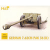 1/72 WWII German 7.62cm PaK 36(R) Gun (4) (HaT)