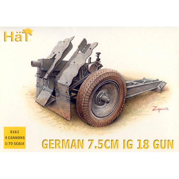 1/72 WWII German 7.5cm IG18 Gun Box (HaT)