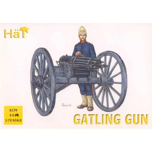 1/72 Colonial Wars Gatling Gun (4 w/24 Figs) (HaT)