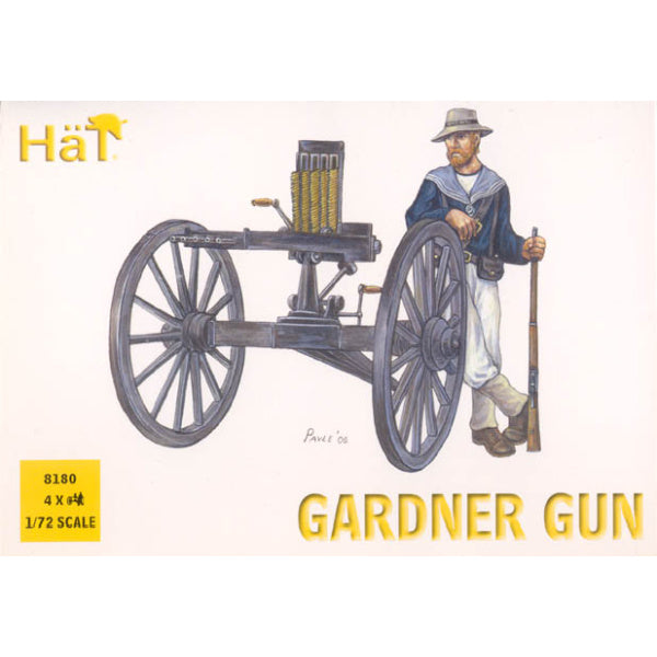1/72 Colonial Wars Gardner Gun (4 w/24 Figs) (HaT)