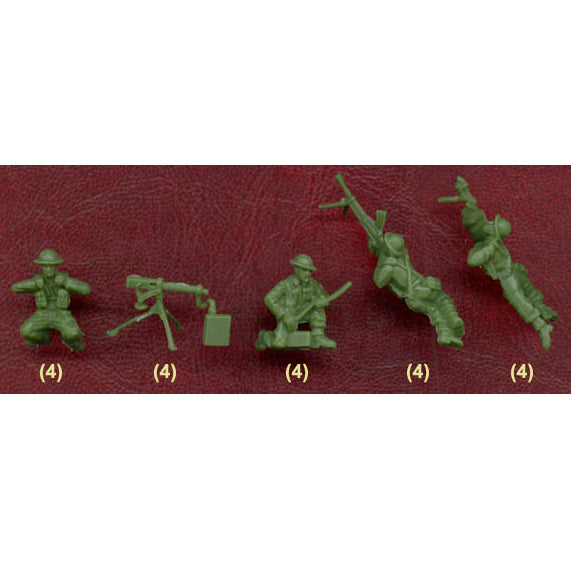 1/72 WWII British Machine Gun Team Box (HaT)