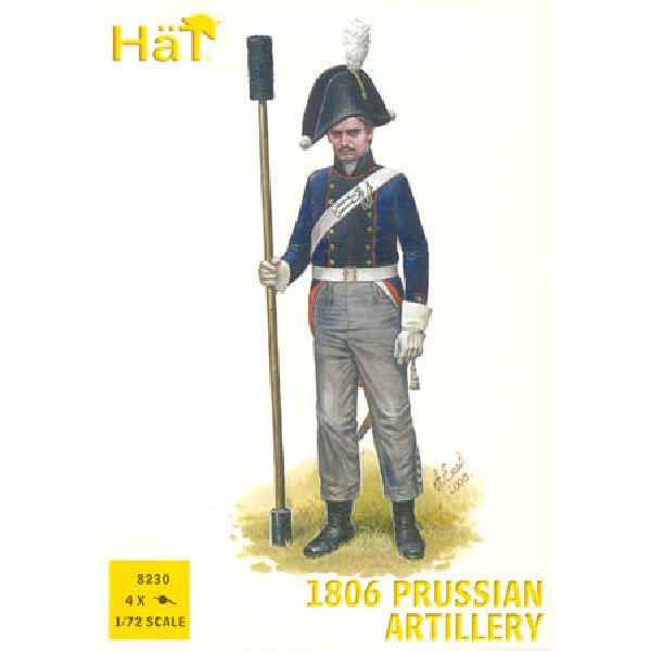1/72 Napoleonic 1806 Prussian Artillery (16 w/4 Cannons) (HaT)