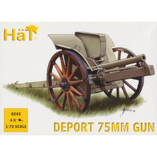 1/72 WWI Deport 75mm Gun (4) (HaT)