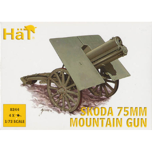 1/72 WWI Skoda 75mm Mountain Gun (4) (HaT)
