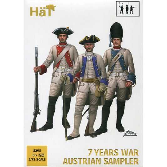 1/72 7 Years War Austrian Sampler (33 & Horse) (HaT)
