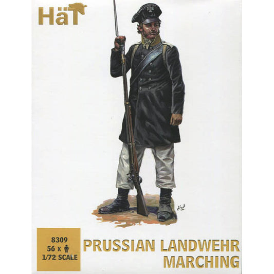 1/72 Prussian Landwehr Marching (56) (HaT)