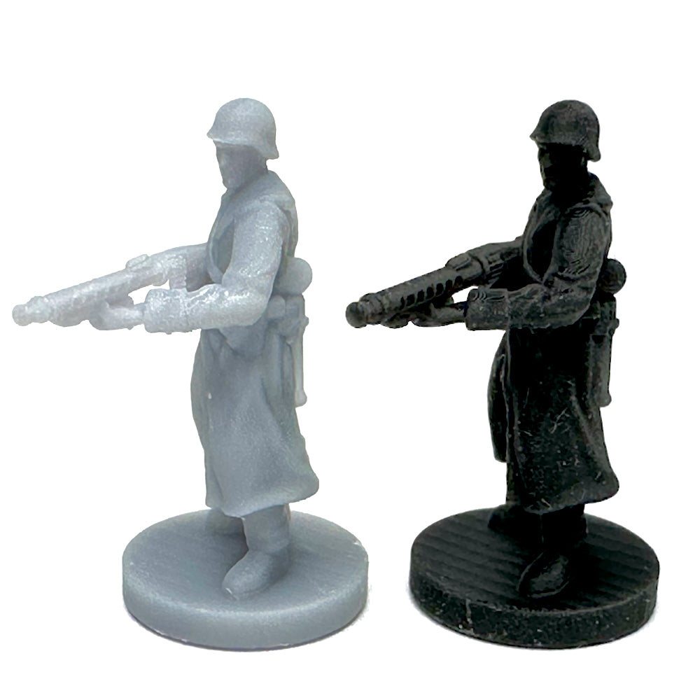 German Soldier in Greatcoat w/ MG42 (3D Printed) x5