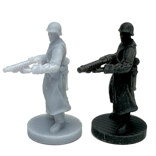 German Soldier in Greatcoat w/ MG42 (3D Printed) x5