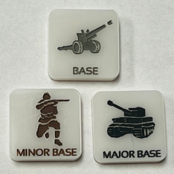 WW2 Military Base markers (Acrylic) x5