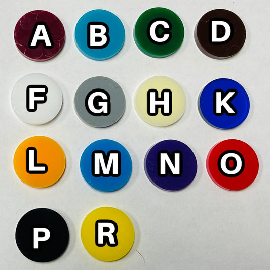 Blank Acrylic markers (0.75") 19mm Diameter x5