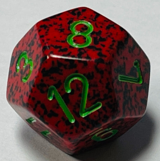 D12 (16mm) Die- Strawberry Speckled (x 5)