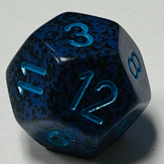 D12 (16mm) Die- Cobalt Speckled (x 5)