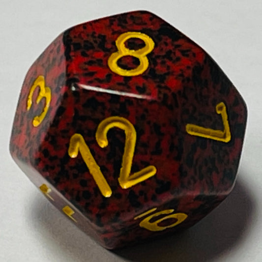 D12 (16mm) Die- Mercury Speckled (x 5)