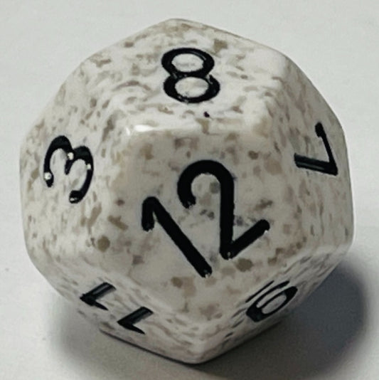D12 (16mm) Die- Arctic Camo Speckled (x 5)